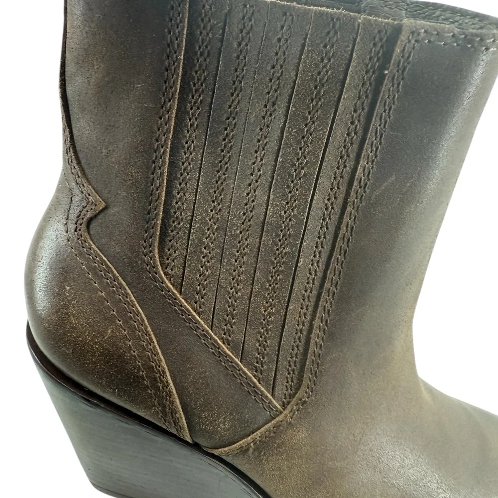 Lucky Brand Wilano Brown Distressed Suede Slip On Wedge NWOB Size 10
